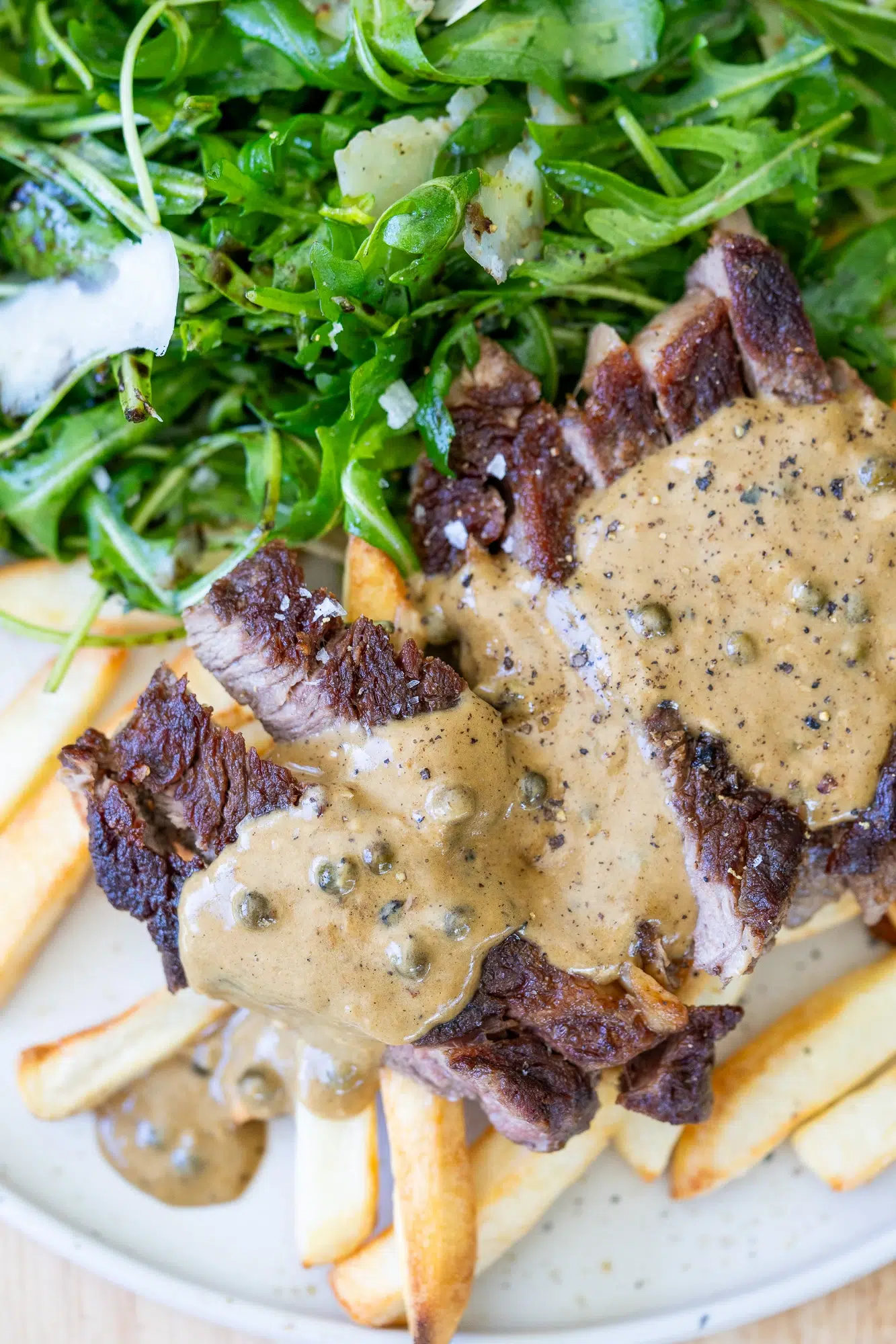 Creamy Peppercorn Sauce Beef Steak