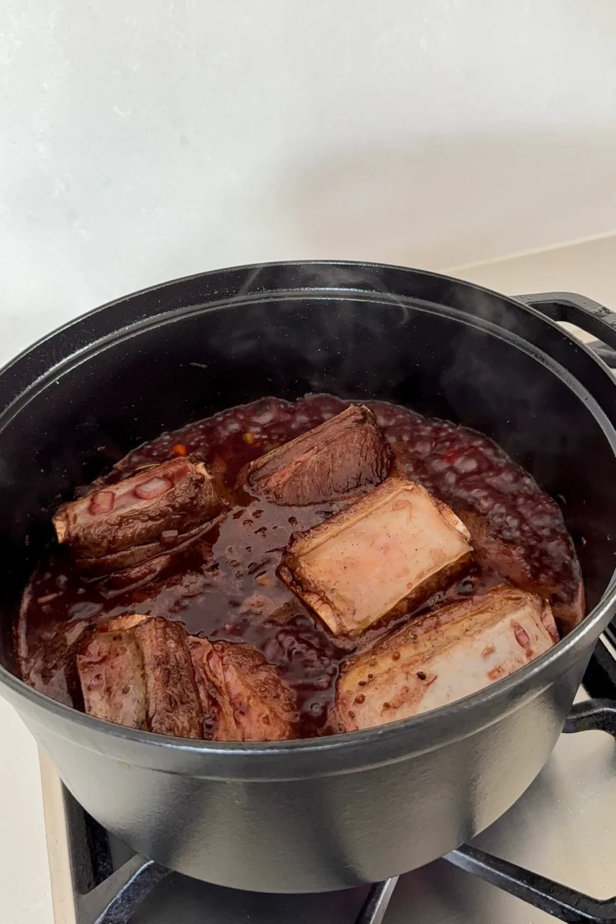 Returing Beef Short Ribs to Pot to Stew